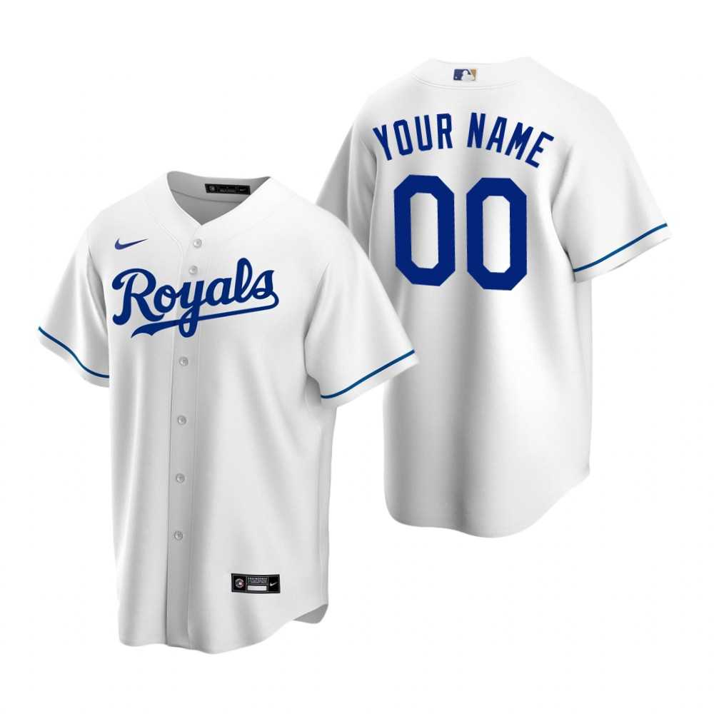 Kansas City Royals Customized Nike White Stitched MLB Cool Base Home Jersey